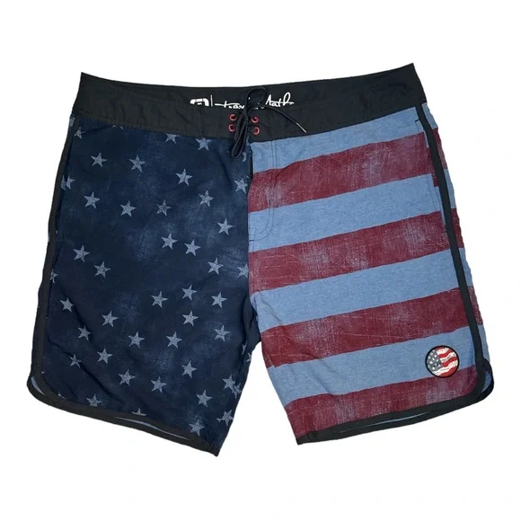 Travis Mathew American Flag Swim Trunks - Picture 2 of 9